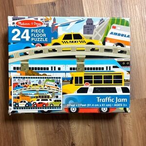 Melissa & Doug Traffic Jam 24-Piece Floor Puzzle - Yellow, Blue, White